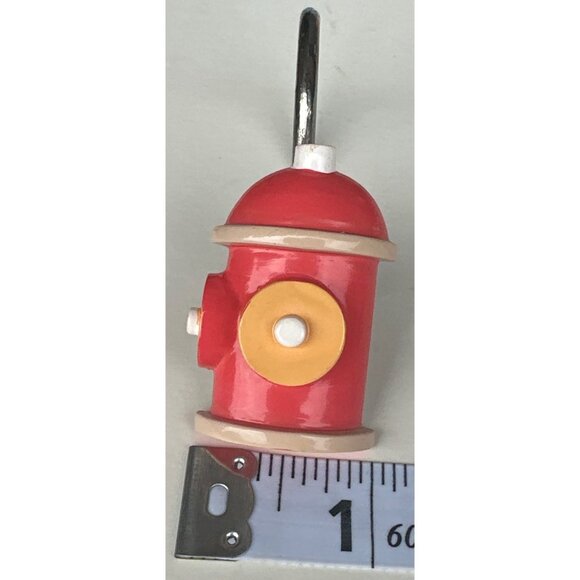Lot of 12 Dog Theme & Fire Hydrant Shower Curtain Hooks Multicolored 2.5" Tall - Picture 11 of 14